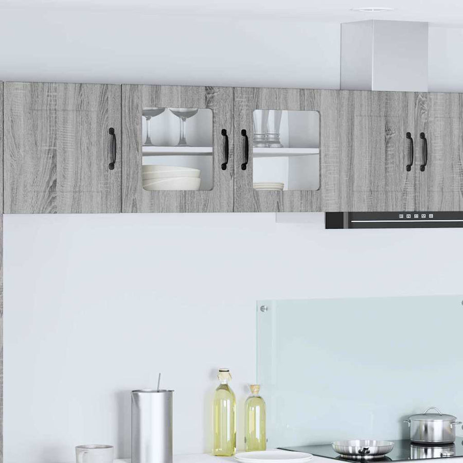 Keukenkast aan de muur met plank Grijs Sonoma 80 x 31 x 40 cm