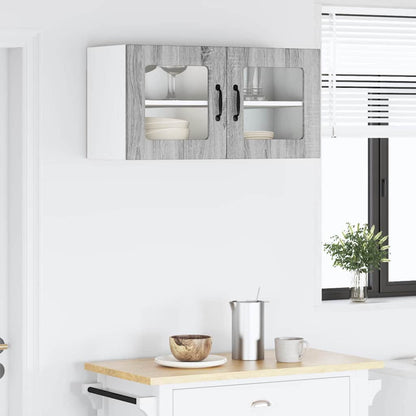 Keukenkast aan de muur met plank Grijs Sonoma 80 x 31 x 40 cm