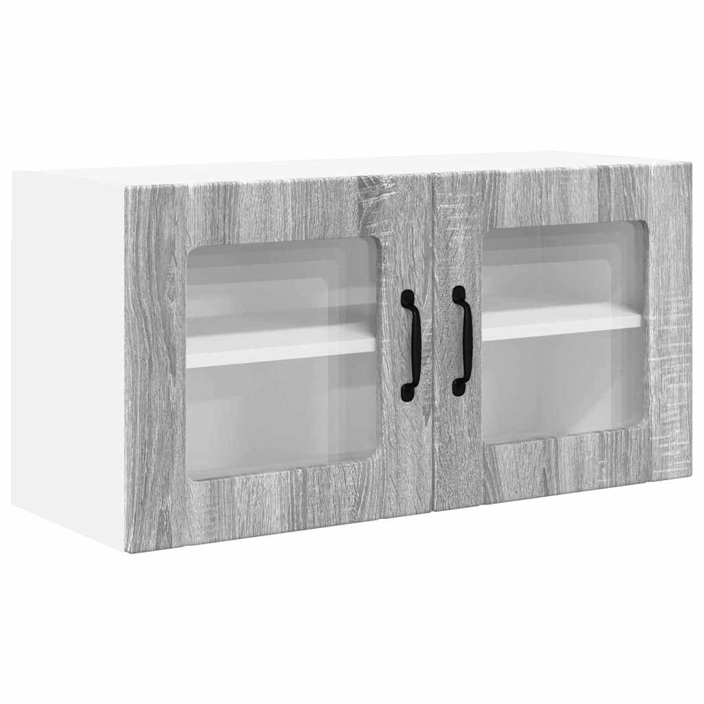 Keukenkast aan de muur met plank Grijs Sonoma 80 x 31 x 40 cm