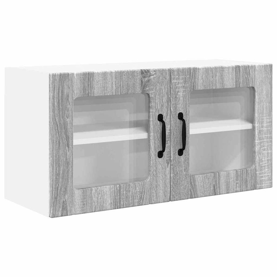 Keukenkast aan de muur met plank Grijs Sonoma 80 x 31 x 40 cm