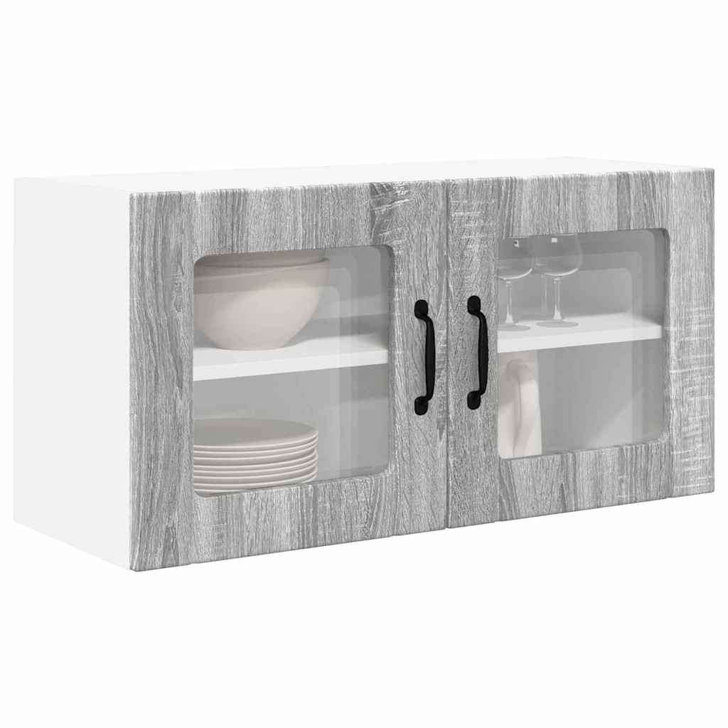 Keukenkast aan de muur met plank Grijs Sonoma 80 x 31 x 40 cm