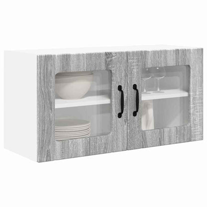Keukenkast aan de muur met plank Grijs Sonoma 80 x 31 x 40 cm