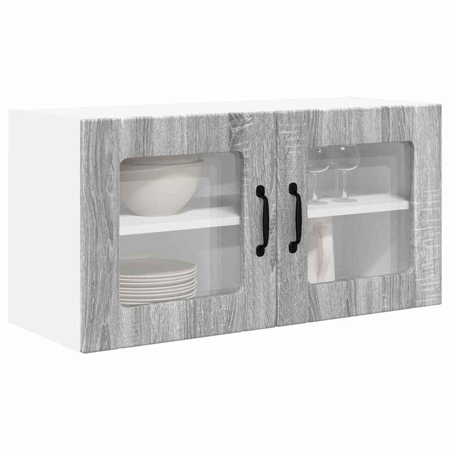 Keukenkast aan de muur met plank Grijs Sonoma 80 x 31 x 40 cm