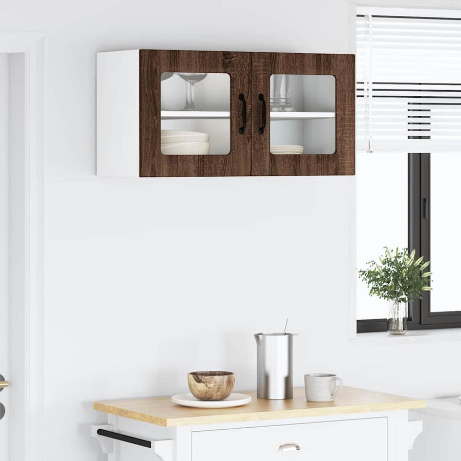 Keukenkast aan de muur Bruin Eiken 80 x 31 x 40 cm Bewerkt hout