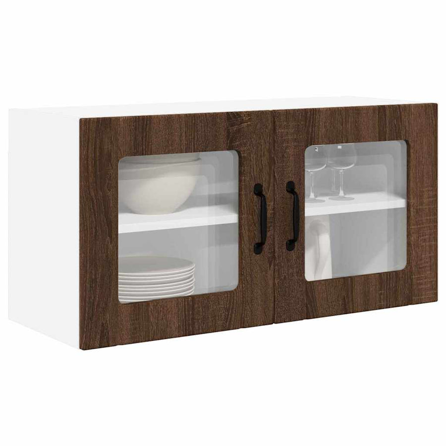 Keukenkast aan de muur Bruin Eiken 80 x 31 x 40 cm Bewerkt hout