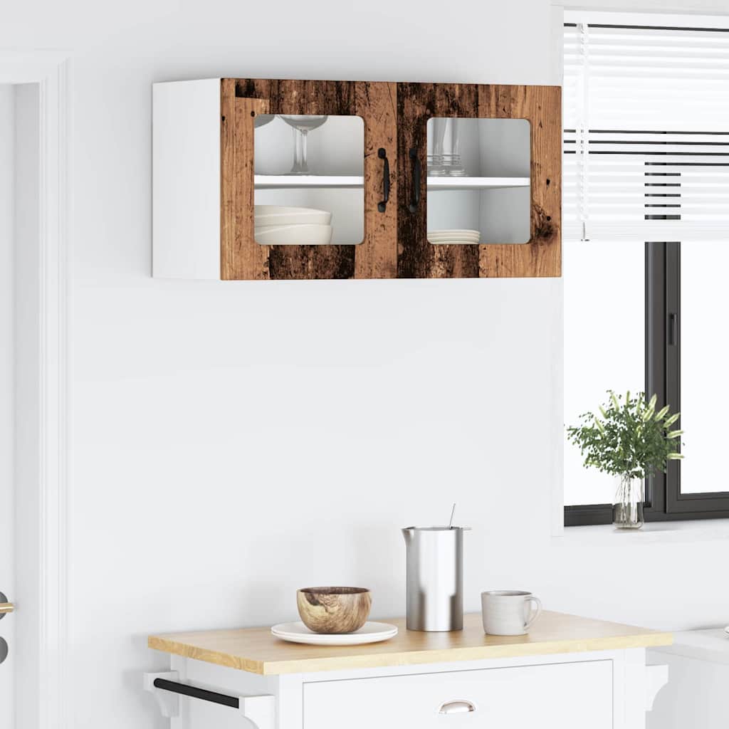 Keukenkast aan de muur Oud Hout 80 x 31 x 40 cm Bewerkt hout