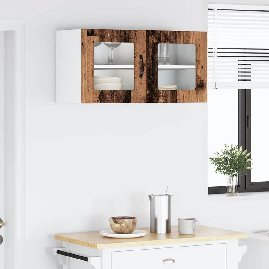 Keukenkast aan de muur Oud Hout 80 x 31 x 40 cm Bewerkt hout