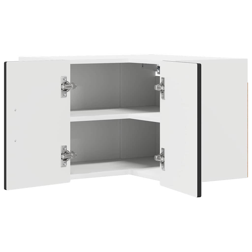 Keukenkast aan de muur Zwart 57 x 57 x 40 cm Bewerkt hout