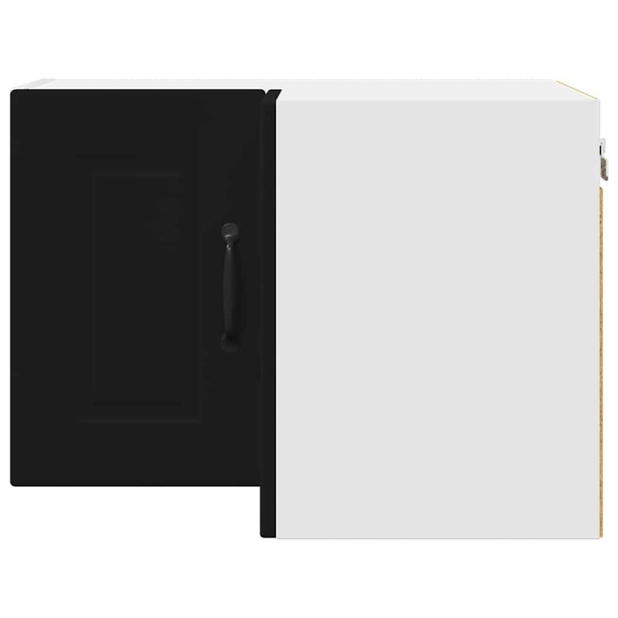 Keukenkast aan de muur Zwart 57 x 57 x 40 cm Bewerkt hout