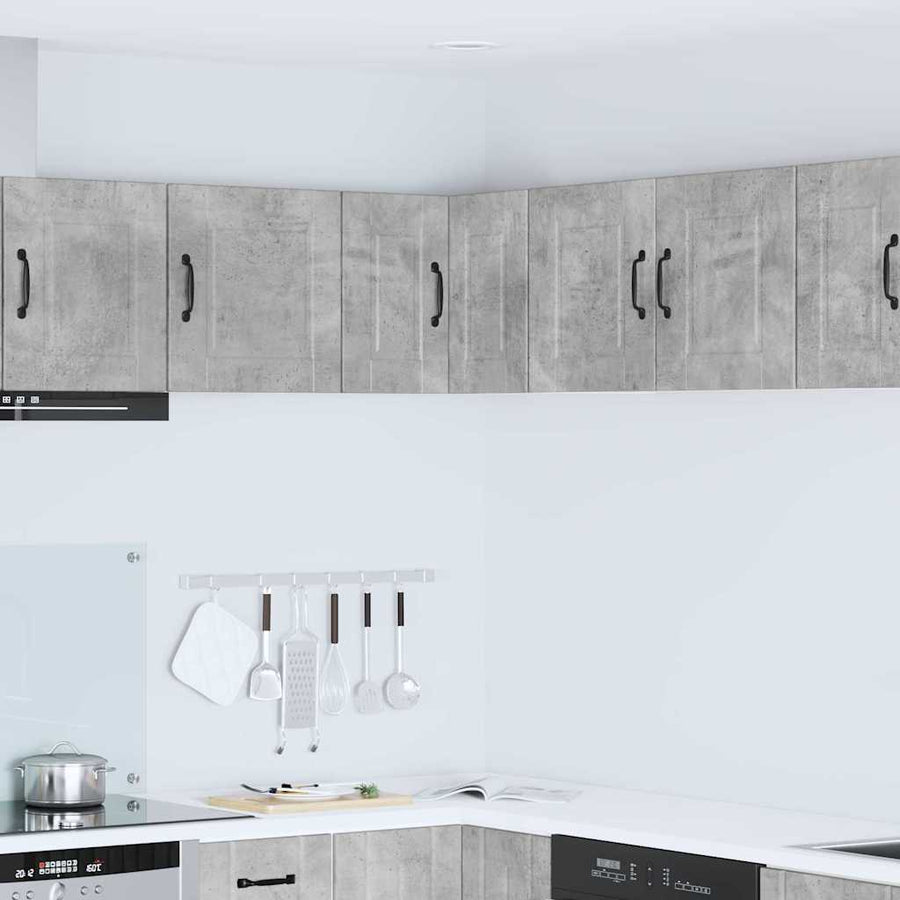 Keukenkast aan de muur Beton Grijs 57 x 57 x 40 cm Bewerkt hout