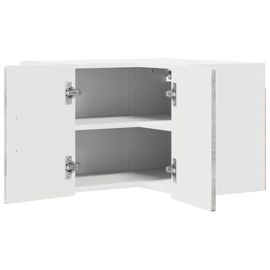Keukenkast aan de muur Beton Grijs 57 x 57 x 40 cm Bewerkt hout