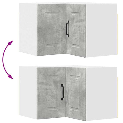 Keukenkast aan de muur Beton Grijs 57 x 57 x 40 cm Bewerkt hout