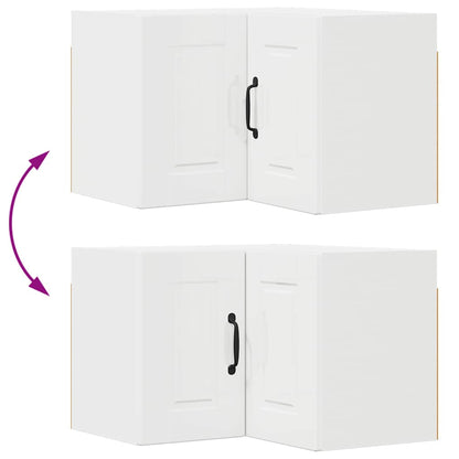 Keukenkast aan de muur met plank Hoogglans wit 57 x 57 x 40 cm