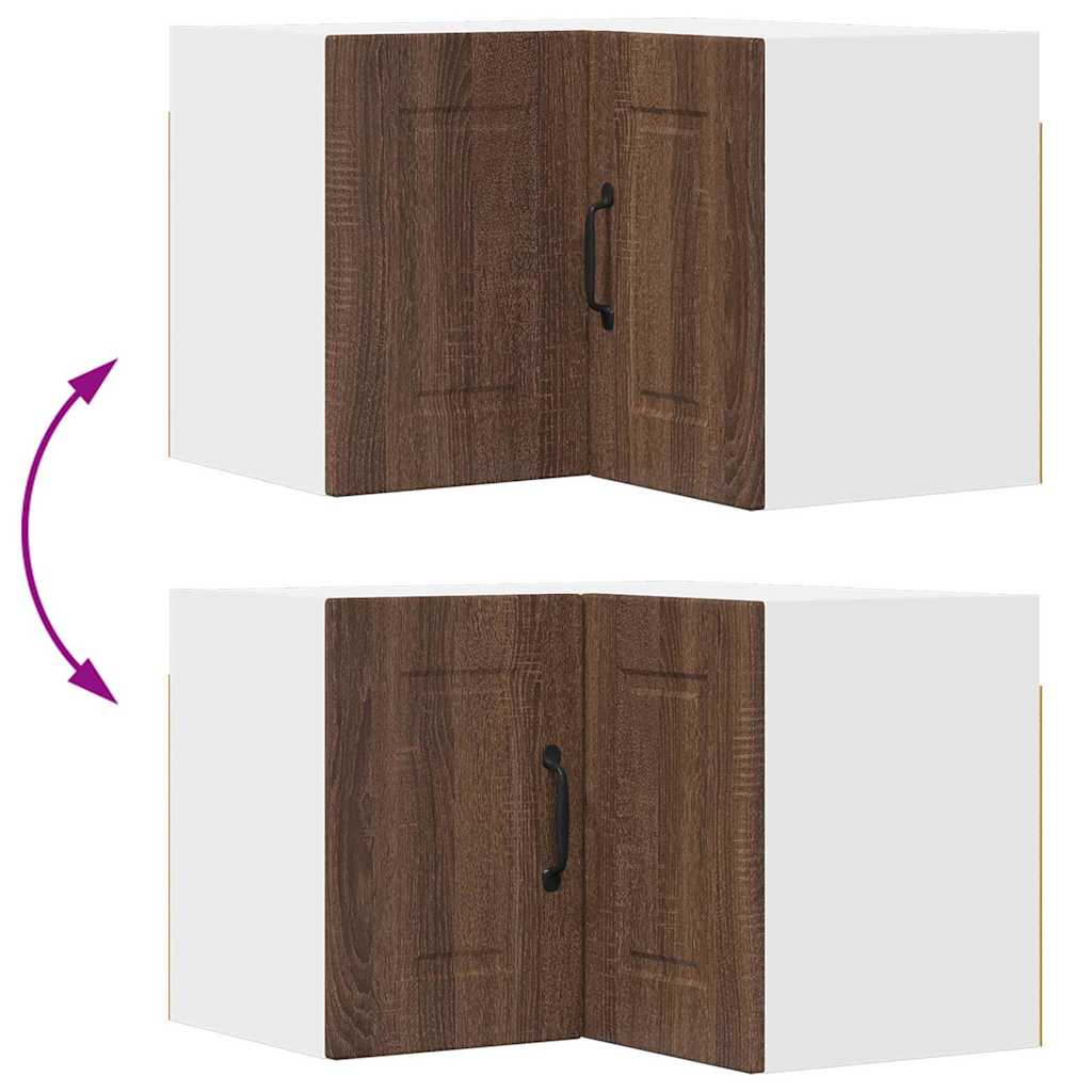 Keukenkast aan de muur Bruin Eiken 57 x 57 x 40 cm Bewerkt hout