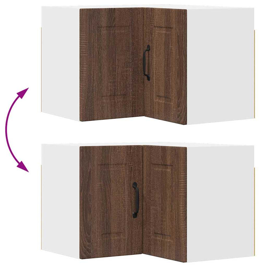 Keukenkast aan de muur Bruin Eiken 57 x 57 x 40 cm Bewerkt hout