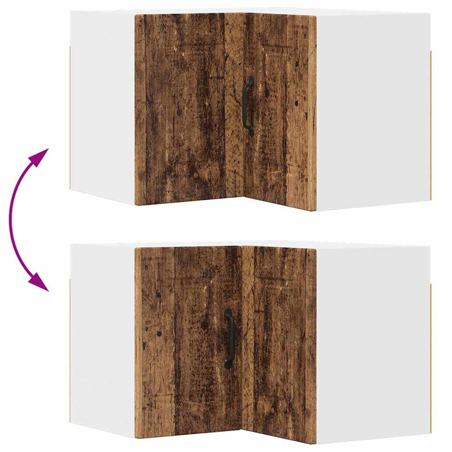 Keukenkast aan de muur Oud Hout 57 x 57 x 40 cm Bewerkt hout