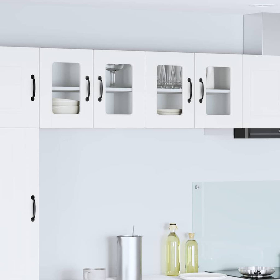 Keukenkast aan de muur 2 pcs Wit 60 x 31 x 40 cm Bewerkt hout