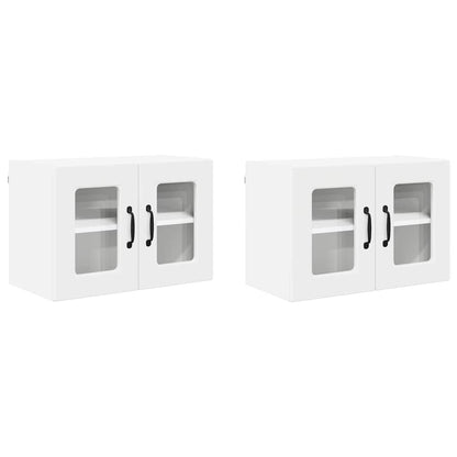 Keukenkast aan de muur 2 pcs Wit 60 x 31 x 40 cm Bewerkt hout