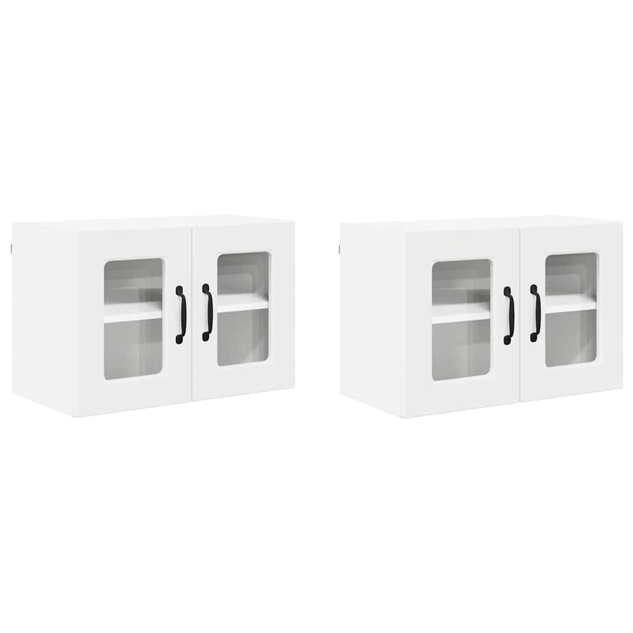 Keukenkast aan de muur 2 pcs Wit 60 x 31 x 40 cm Bewerkt hout