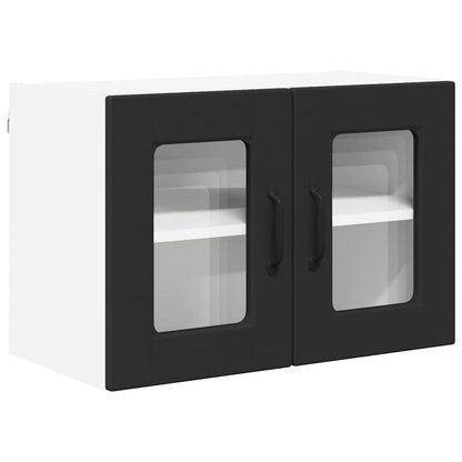 Keukenkast aan de muur Zwart 60 x 31 x 40 cm Bewerkt hout