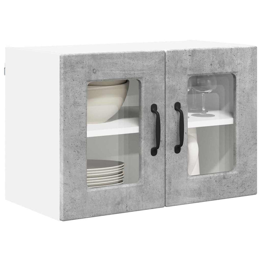 Keukenkast aan de muur 2 pcs Beton Grijs 60 x 31 x 40 cm