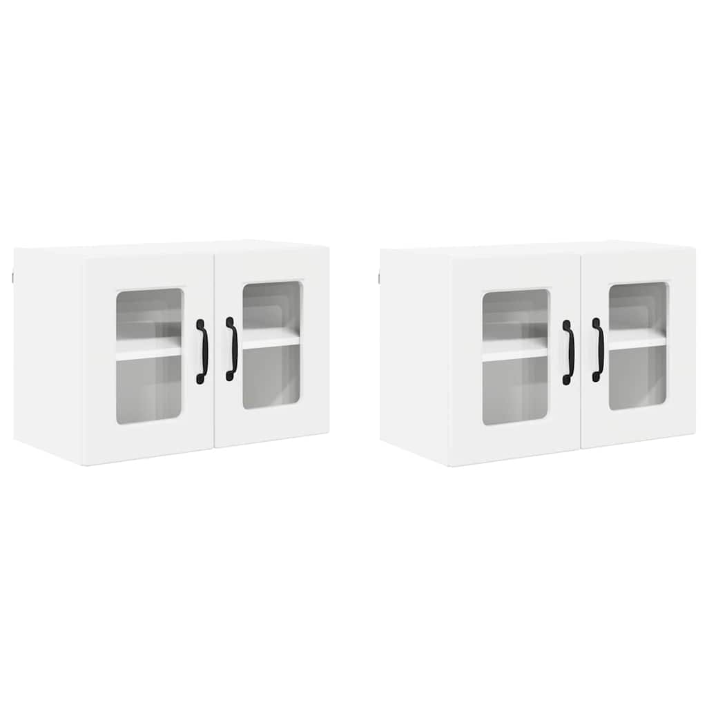 Keukenkast aan de muur 2 pcs Hoogglans wit 60 x 31 x 40 cm