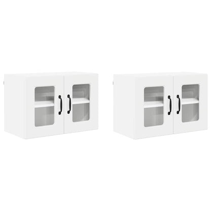 Keukenkast aan de muur 2 pcs Hoogglans wit 60 x 31 x 40 cm