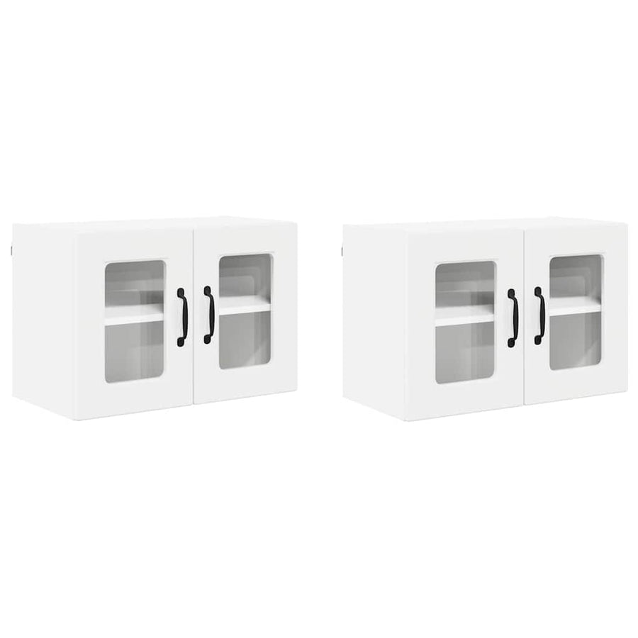 Keukenkast aan de muur 2 pcs Hoogglans wit 60 x 31 x 40 cm