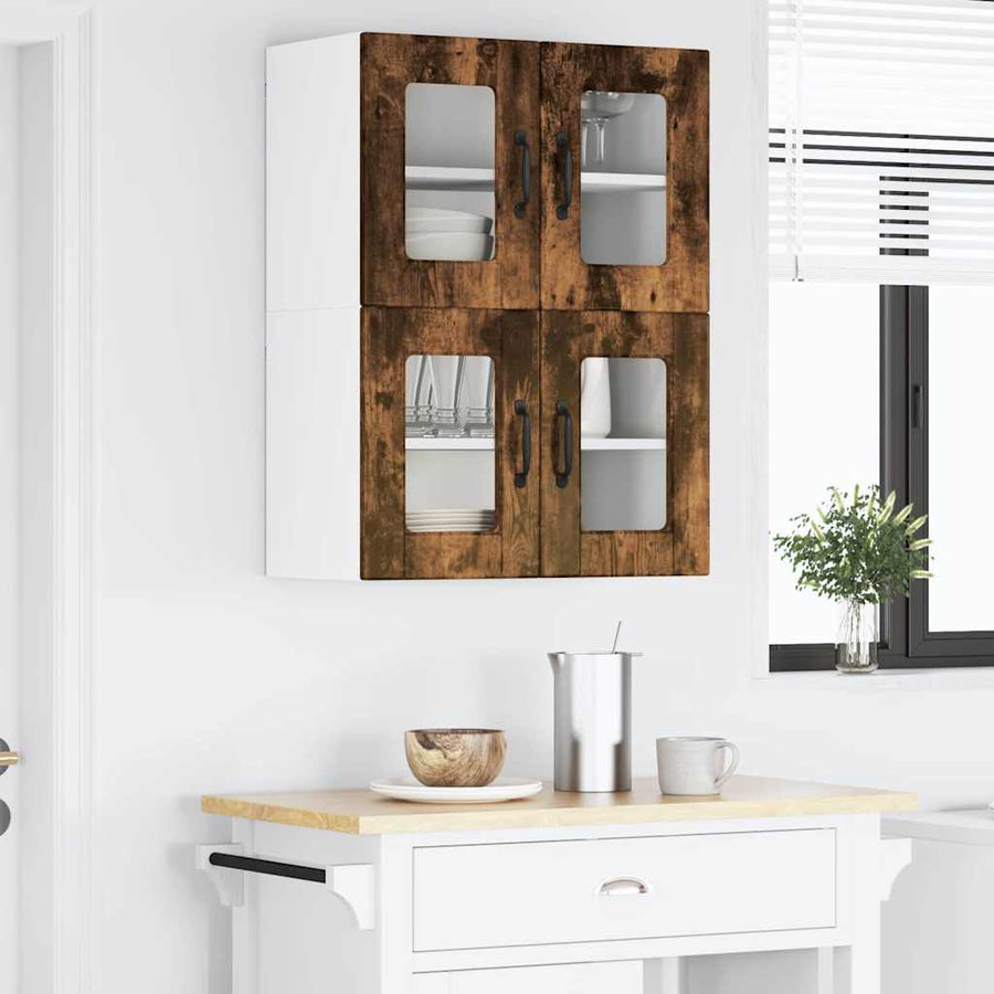 Keukenkast aan de muur met plank Gerookt eiken 60 x 31 x 40 cm