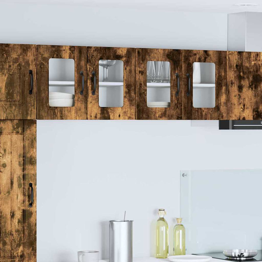 Keukenkast aan de muur 2 pcs Gerookt eiken 60 x 31 x 40 cm