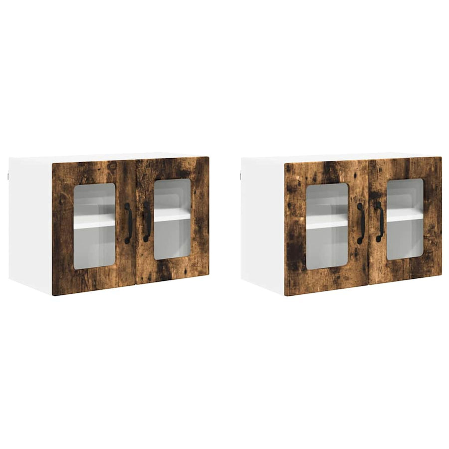 Keukenkast aan de muur 2 pcs Gerookt eiken 60 x 31 x 40 cm
