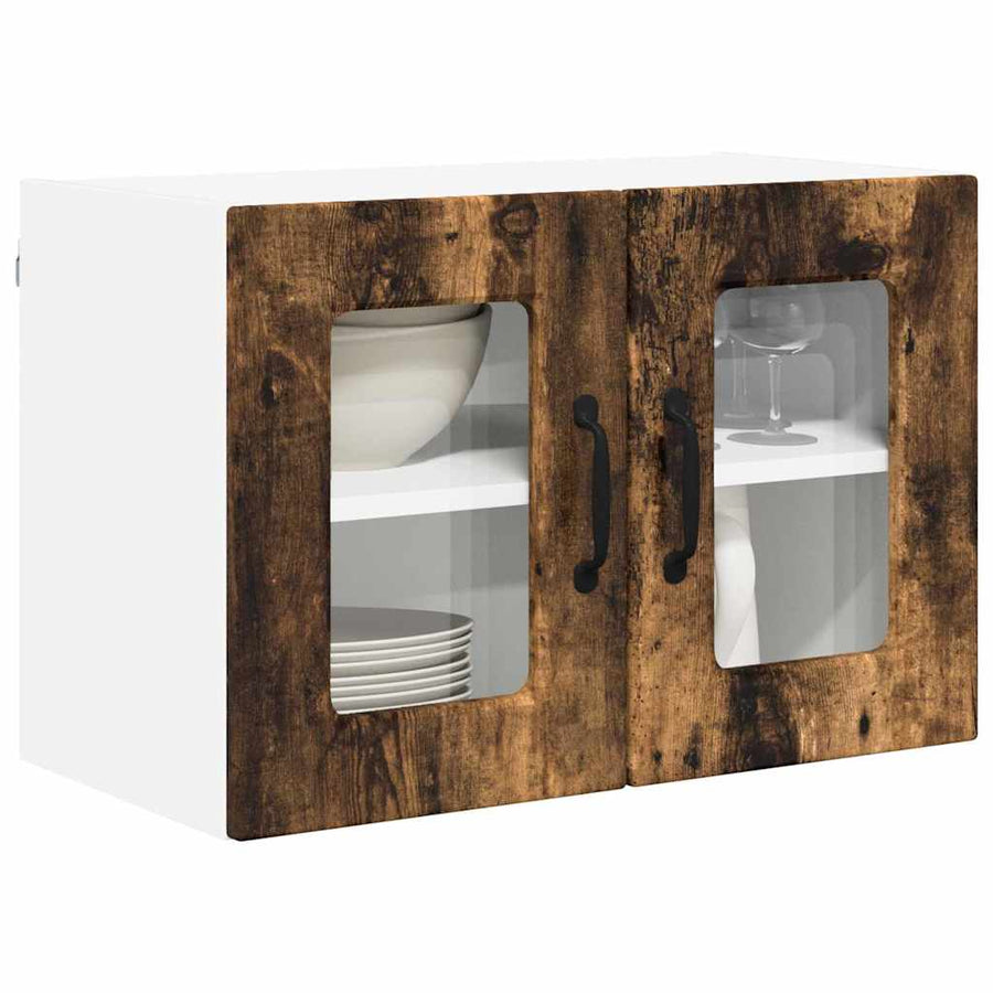 Keukenkast aan de muur 2 pcs Gerookt eiken 60 x 31 x 40 cm
