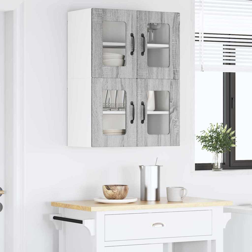 Keukenkast aan de muur met plank Grijs Sonoma 60 x 31 x 40 cm