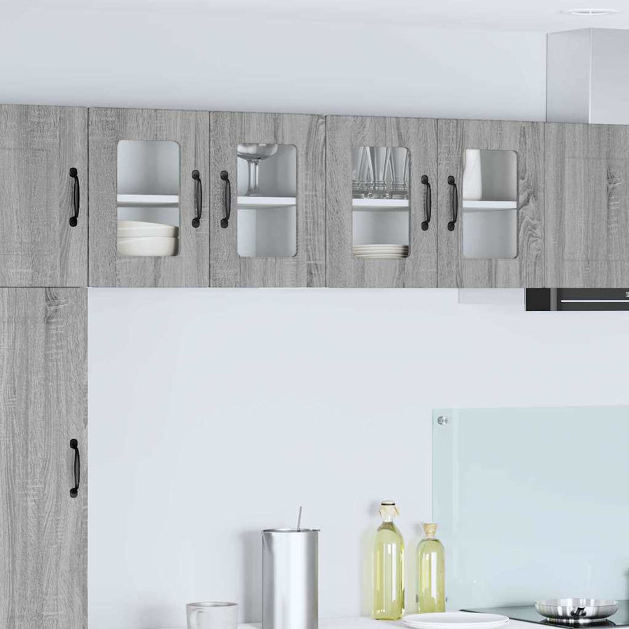 Keukenkast aan de muur 2 pcs Grijs Sonoma 60 x 31 x 40 cm