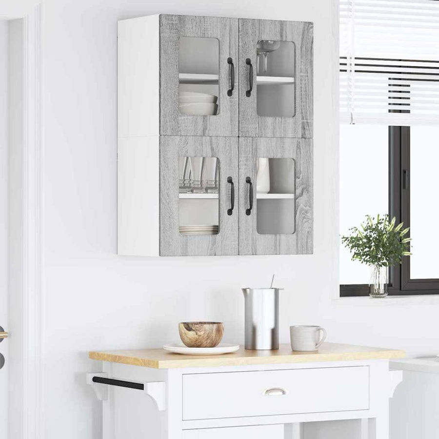 Keukenkast aan de muur 2 pcs Grijs Sonoma 60 x 31 x 40 cm