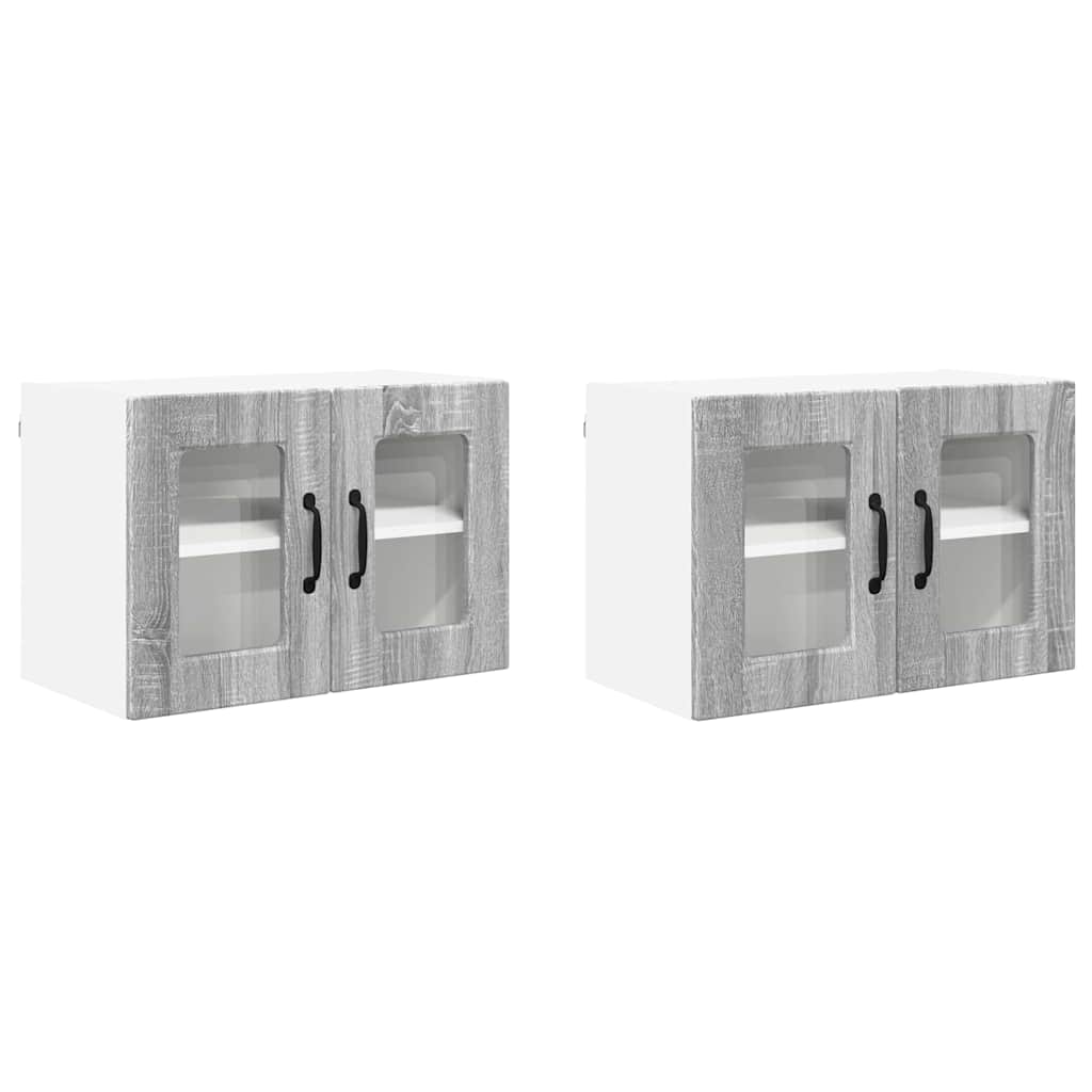 Keukenkast aan de muur 2 pcs Grijs Sonoma 60 x 31 x 40 cm