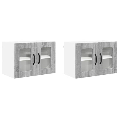 Keukenkast aan de muur 2 pcs Grijs Sonoma 60 x 31 x 40 cm