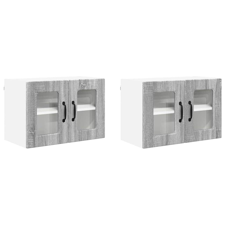 Keukenkast aan de muur 2 pcs Grijs Sonoma 60 x 31 x 40 cm