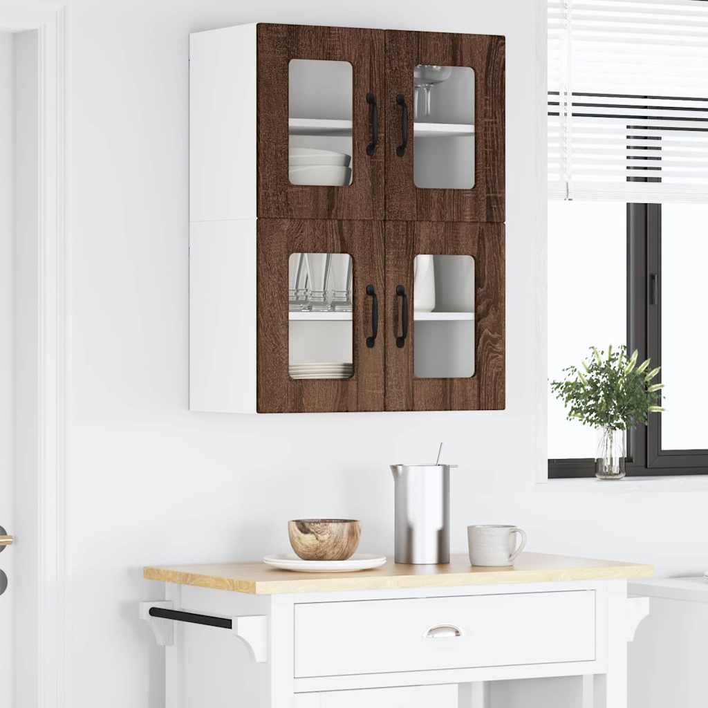 Keukenkast aan de muur 2 pcs Bruin Eiken 60 x 31 x 40 cm
