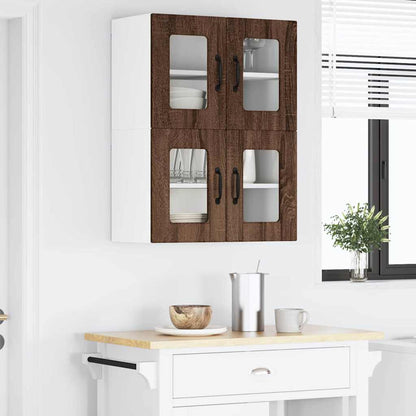 Keukenkast aan de muur 2 pcs Bruin Eiken 60 x 31 x 40 cm
