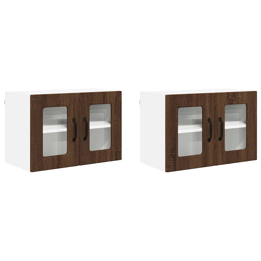 Keukenkast aan de muur 2 pcs Bruin Eiken 60 x 31 x 40 cm