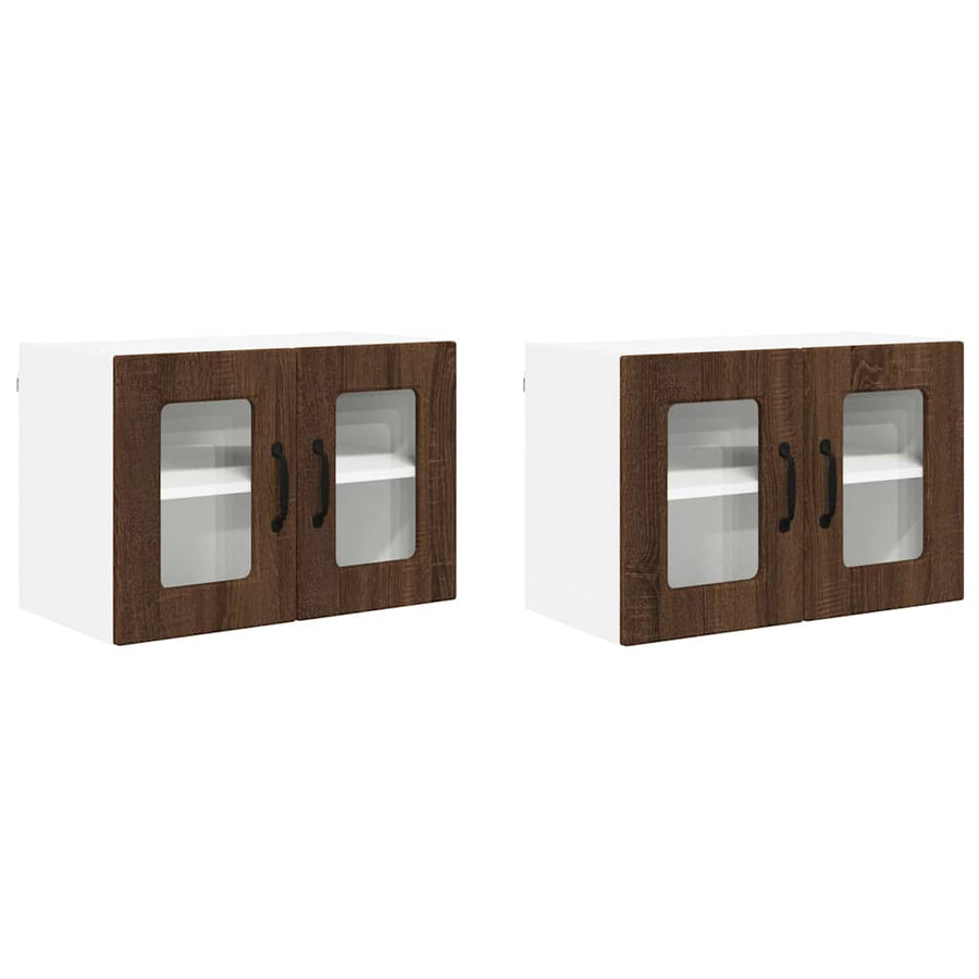 Keukenkast aan de muur 2 pcs Bruin Eiken 60 x 31 x 40 cm