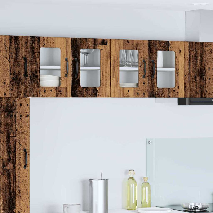 Keukenkast aan de muur met plank 2 pcs Oud Hout 60 x 31 x 40 cm