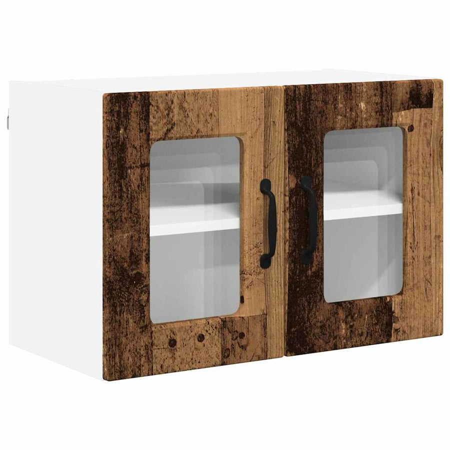 Keukenkast aan de muur met plank 2 pcs Oud Hout 60 x 31 x 40 cm