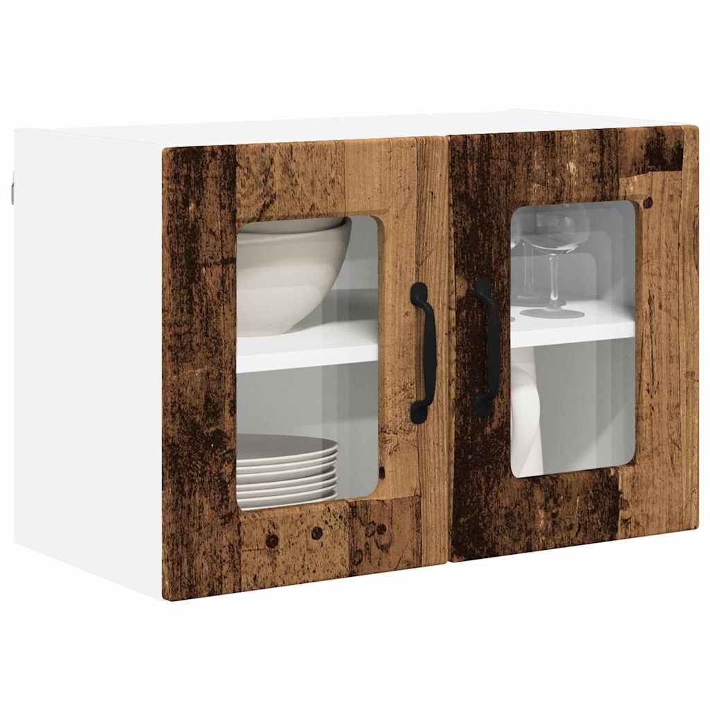 Keukenkast aan de muur met plank 2 pcs Oud Hout 60 x 31 x 40 cm