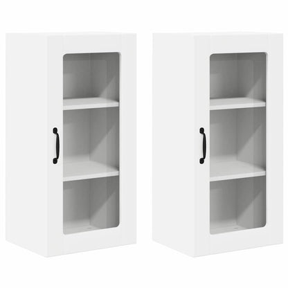 Keukenkast aan de muur 2 pcs Wit 40 x 31 x 80 cm Bewerkt hout