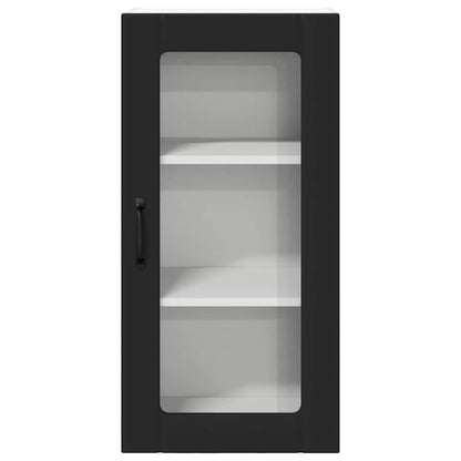 Keukenkast aan de muur Zwart 40 x 31 x 80 cm Bewerkt hout