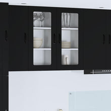 Keukenkast aan de muur 2 pcs Zwart 40 x 31 x 80 cm Bewerkt hout