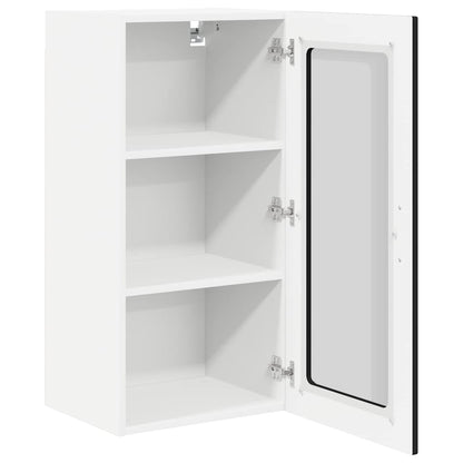 Keukenkast aan de muur 2 pcs Zwart 40 x 31 x 80 cm Bewerkt hout