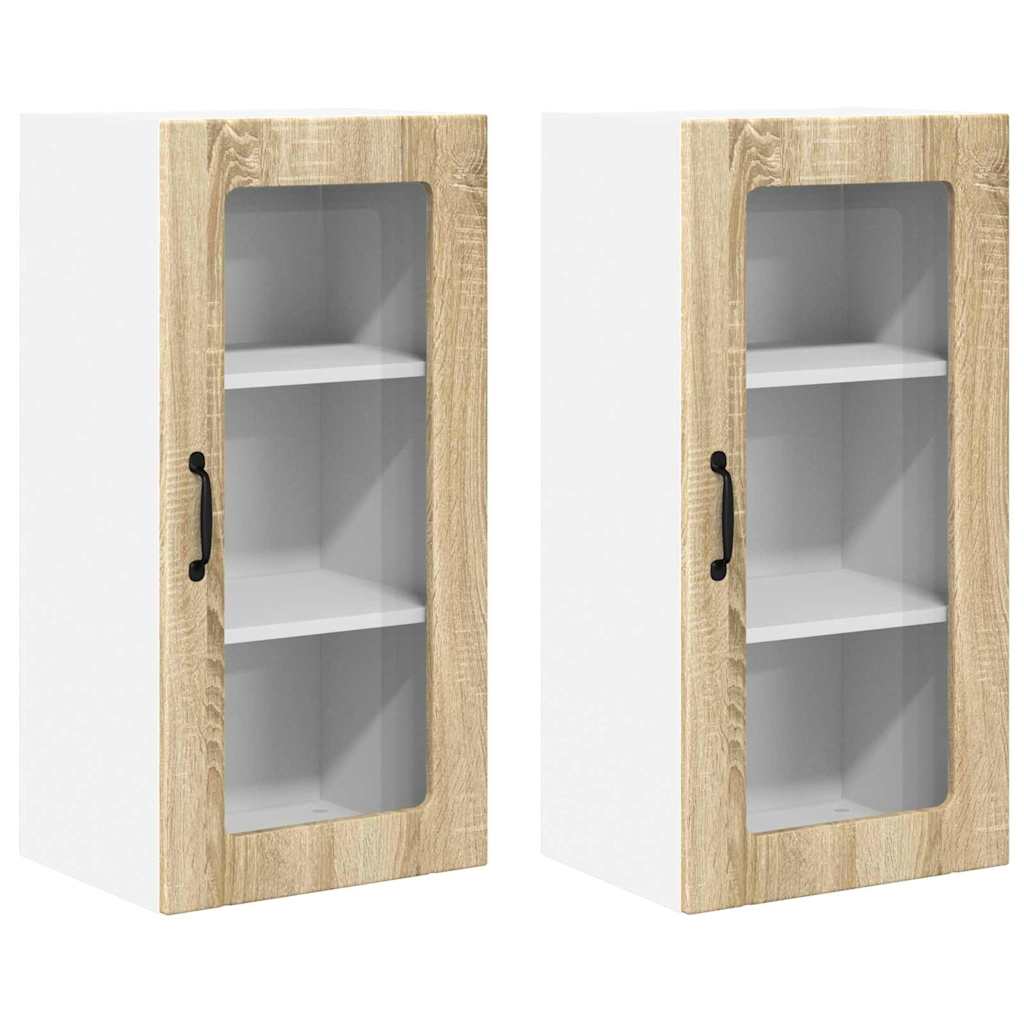 Keukenkast aan de muur 2 pcs Sonoma Eiken 40 x 31 x 80 cm